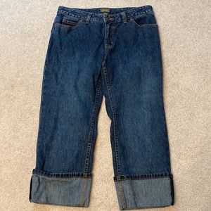 Caslon dark denim jean Capris with cuff